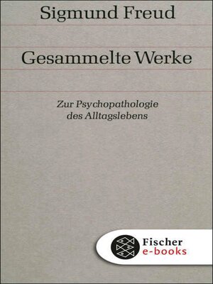 cover image of Zur Psychopathologie des Alltagslebens